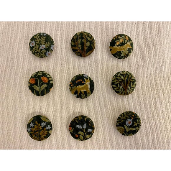 AvalonAngora Other - Large corduroy buttons for sewing, forest, woodland theme, fox 25mm / 2.5cm